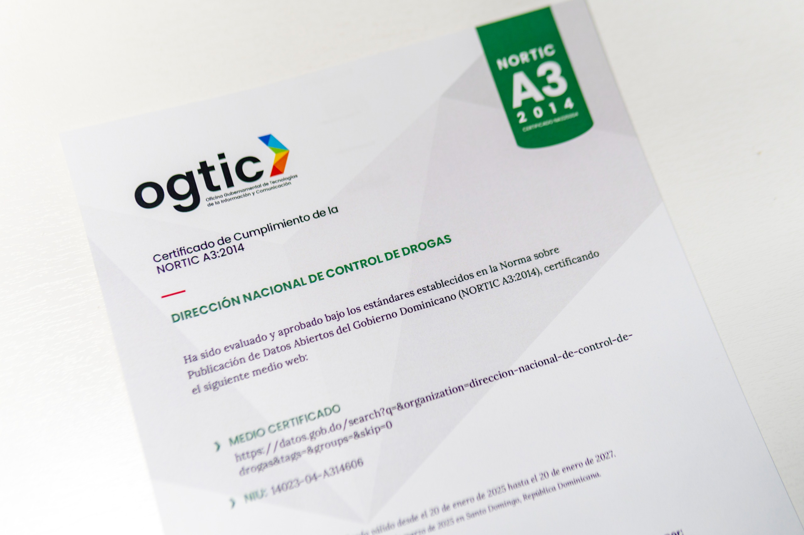 Carta de categoria